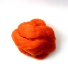 50g Pack of Orange 23 Micron Merino Wool Tops